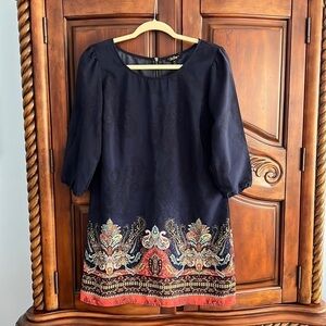 BeBop navy shift dress- size M